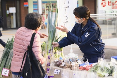 野菜を説明する様子