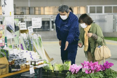 野菜を説明する様子