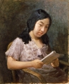 本を読む少女、弘子像