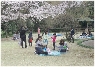 戸定が丘歴史公園のお花見の写真