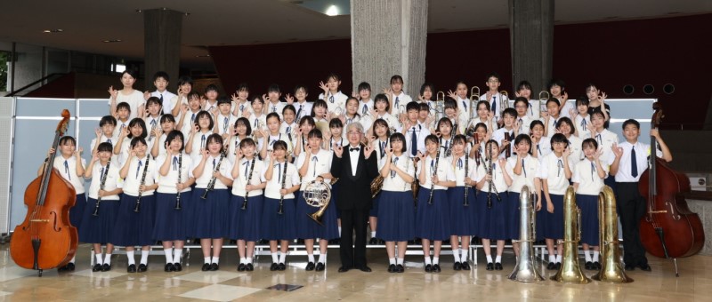小金中学校吹奏楽部の集合写真