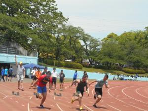 陸上選手の練習の様子1