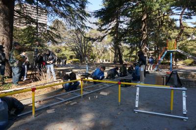 学校のカイダン撮影風景