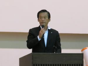 日韓親善中学生バレーボール大会　交流試合開会式　市長挨拶2　