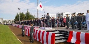 松戸駐屯地　記念式典の写真