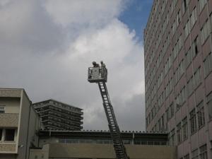 松戸市役所消防訓練2
