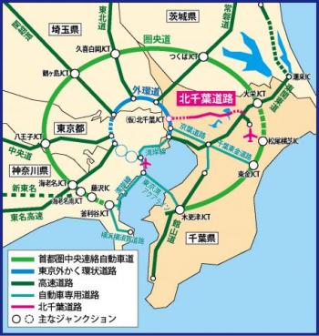 北千葉道路全体図郭