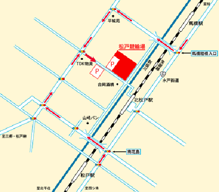 松戸競輪場案内図