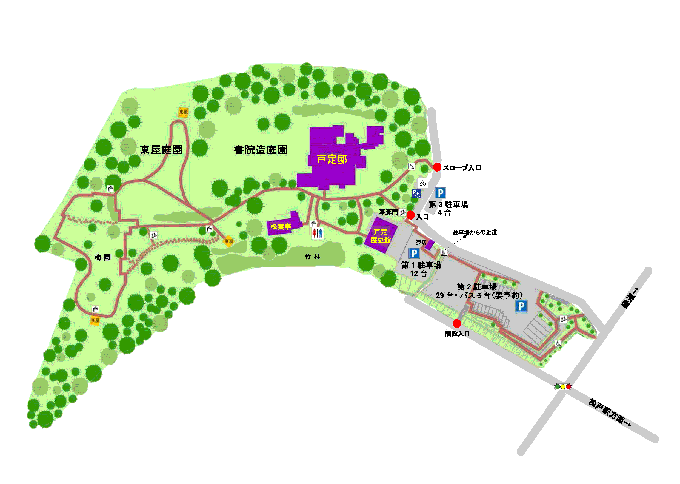 戸定が丘歴史公園全体図